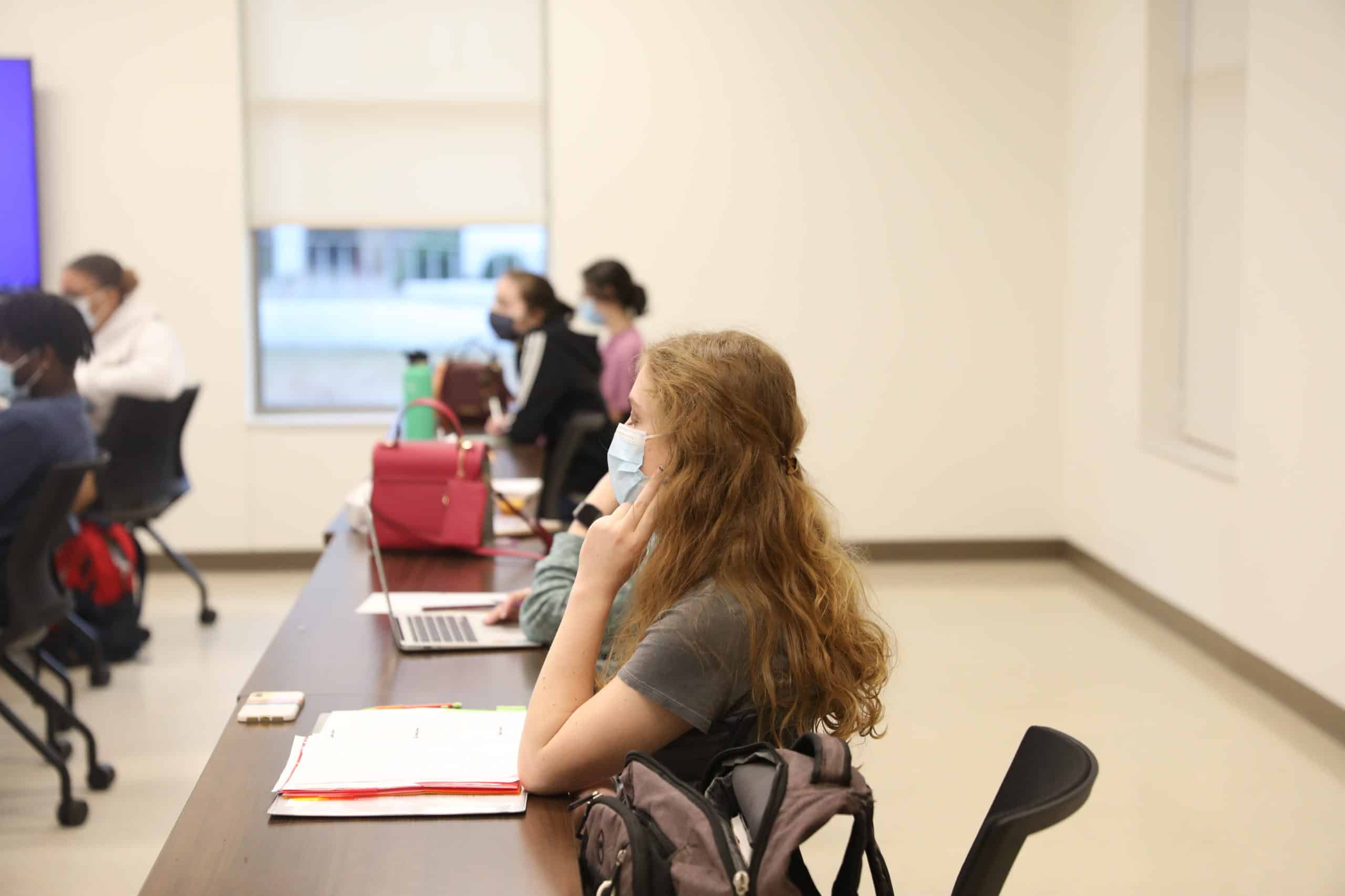 Student's listen during class.