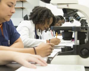 Health Science Students working