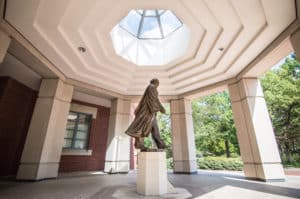 Smith Statue in Stoke's Administration Building