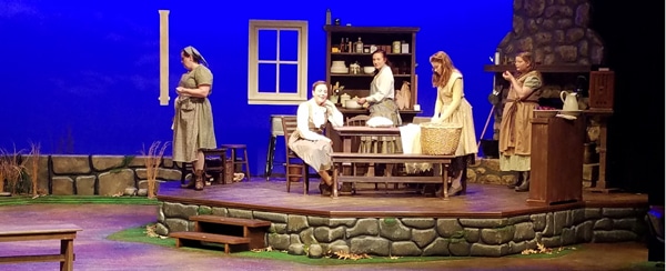 students performing in FMU theatre