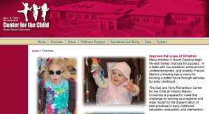 Webpage from the Center for the Child