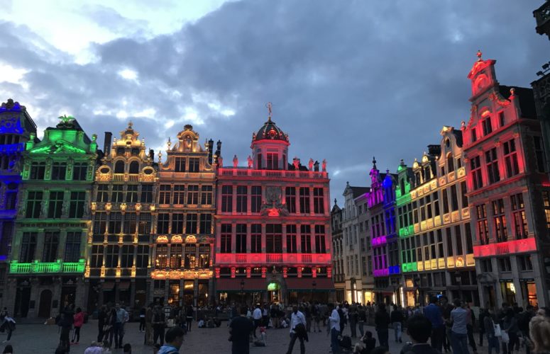 Colorful buildings in Brussels