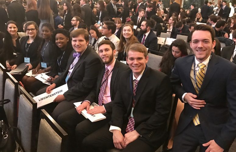 Students waiting for the ring ceremony to start