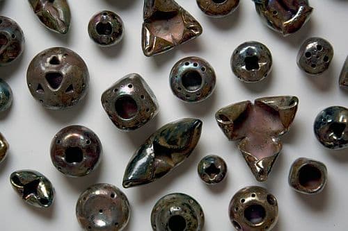 Tiny beaded USC Ceramics by Hayley Douglas