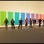 Students standing in front of colors in Metropolitan Museum of Art - NYC