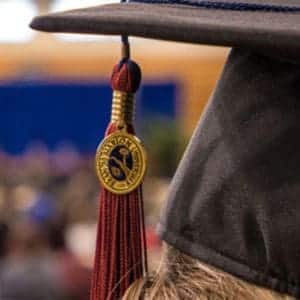 cap and tassel with FMU seal medallion
