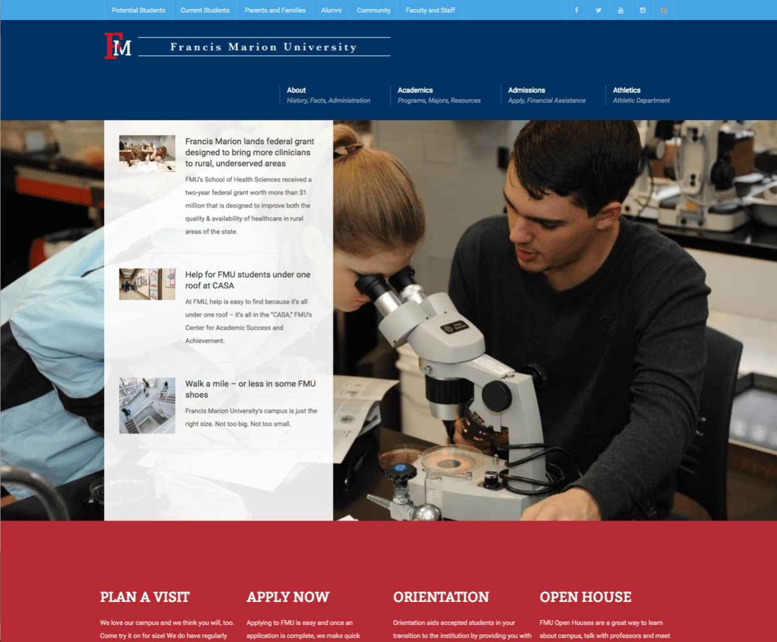 Francis Marion University launches new website