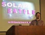 Man with Solar Battle Powerpoint