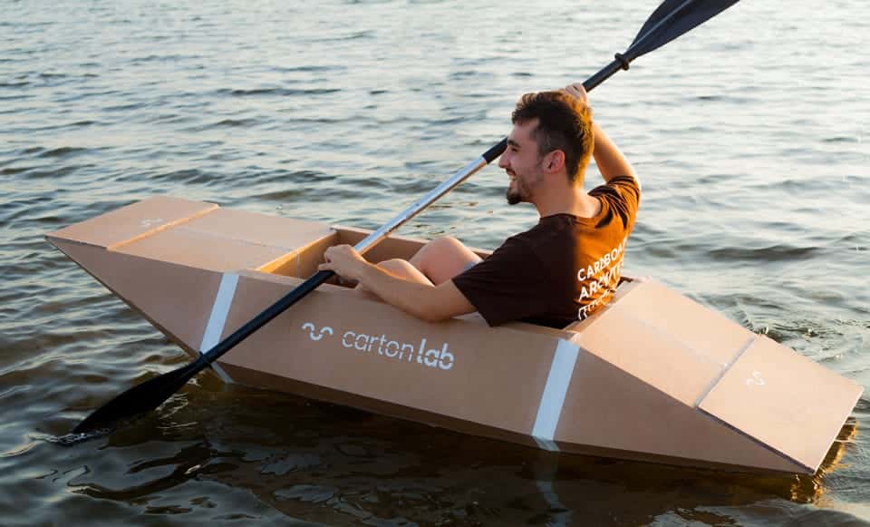 How to make a cardboard boat with duct tape