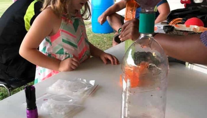 Children learning science experiments