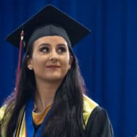 Melina Much at commencement