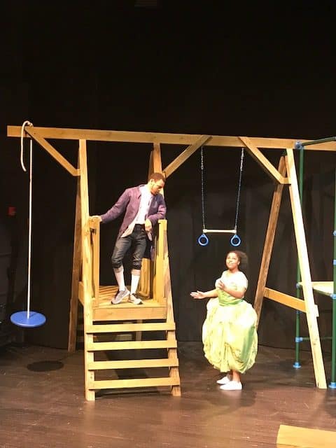Students perform in the University Theatre production, "The Miser."