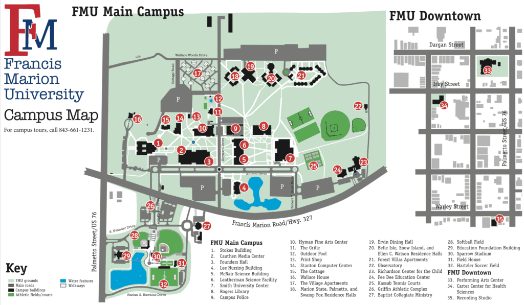 Graphic Design on the FMU Campus Map in 2019