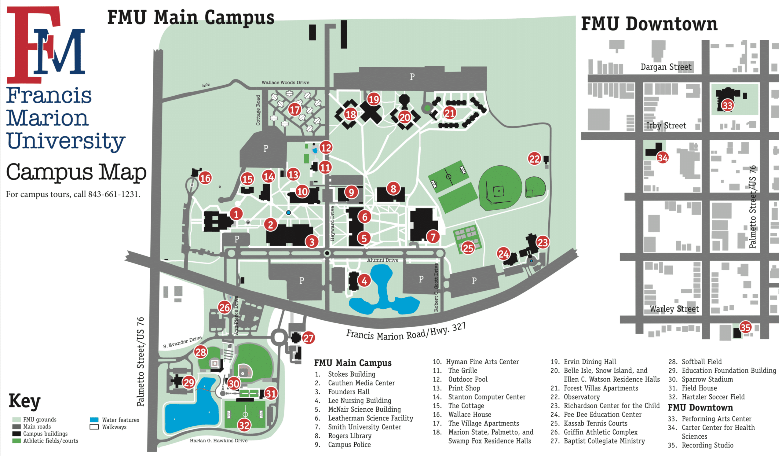 CAMPUS MAP 18 Graphic Design on the FMU Campus Map in 2019