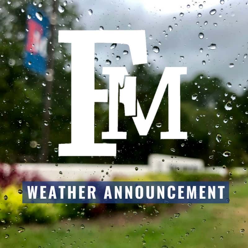 Dec. 6, 2018: Francis Marion officials monitoring potential winter weather event