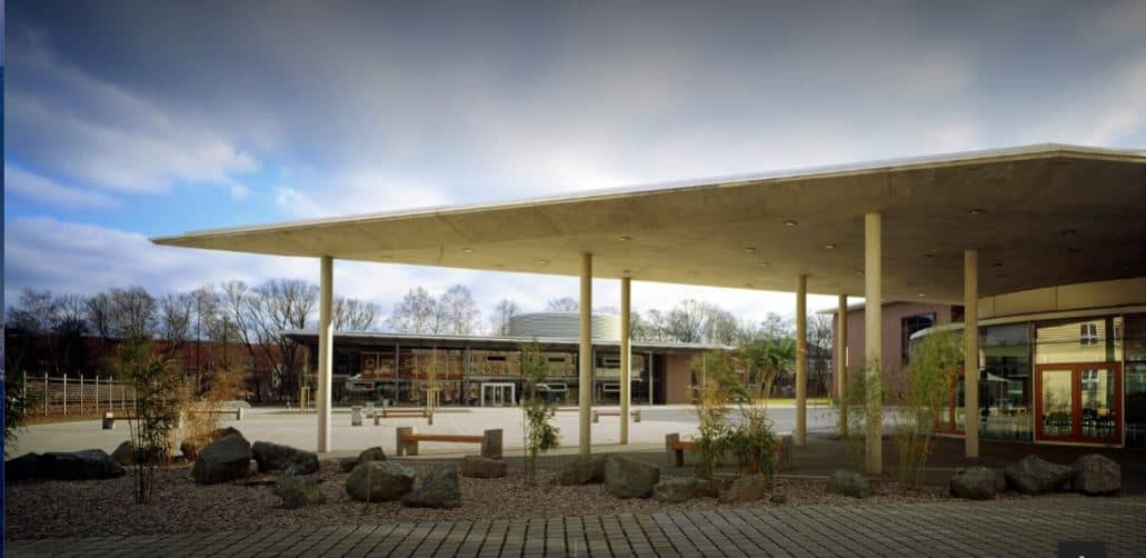 Fachhochschule Schmalkalden on a cloudy day.