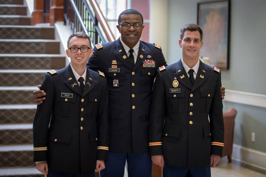 Two Francis Marion University ROTC officers commissioned