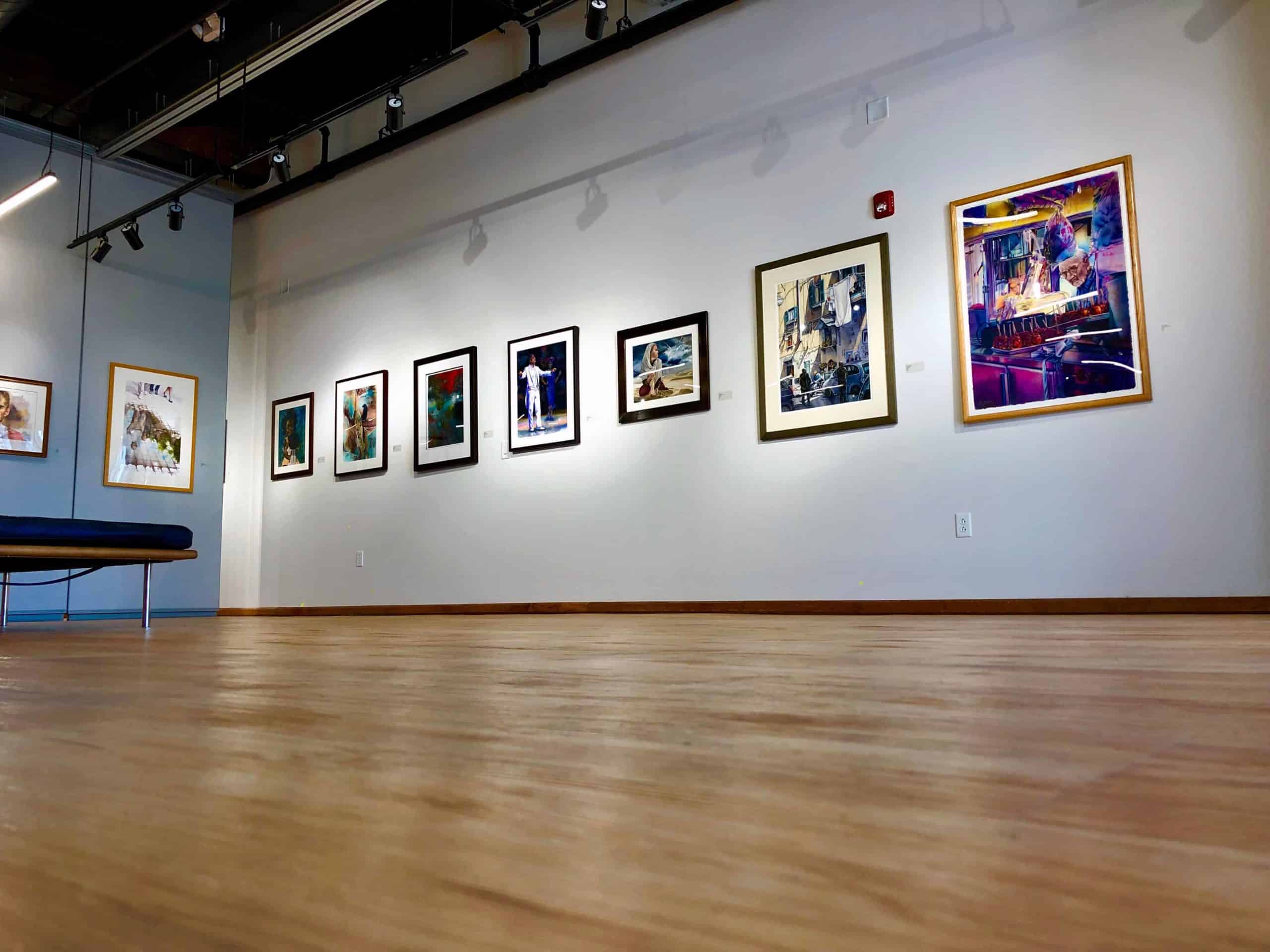 Paintings adorn the walls of University Place Gallery.