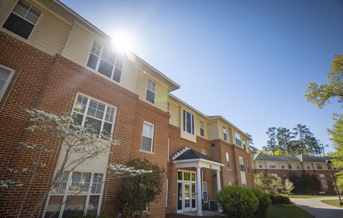 Apartments at FMU on a sunny day.