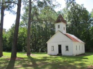 Friendfield Church on a bright day.