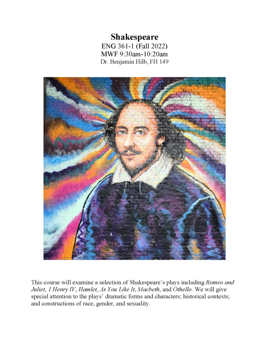 Shakespeare Course Flyer Fall 2022-1