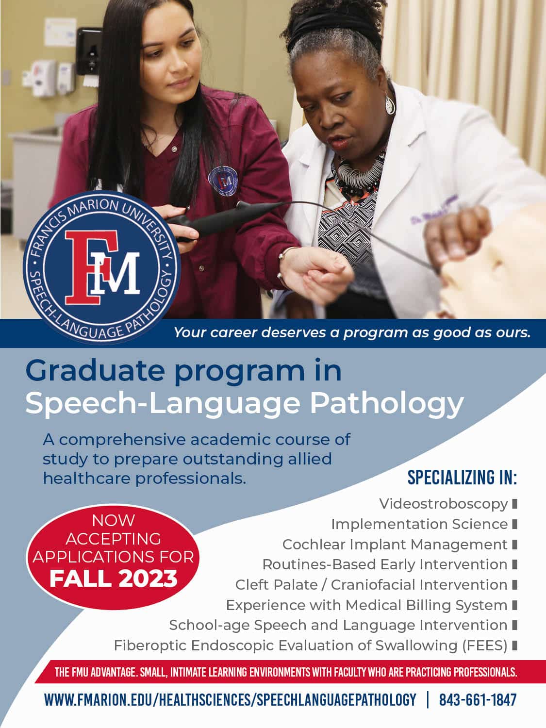 SpeechLanguage Pathology Program Admission Francis Marion University