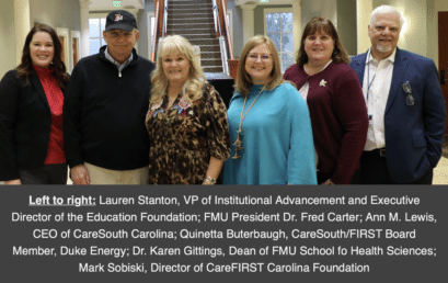 CareFIRST Carolina, CareSouth Carolina give $25,000 in support to FMU in honor of Archie Tim Brown