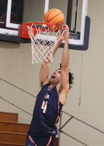 man playing basketball