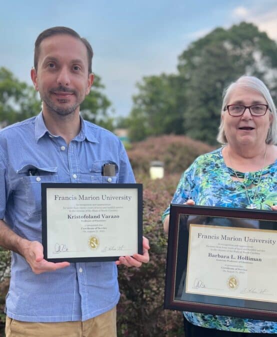 Chemistry Professors Presented Service Pins