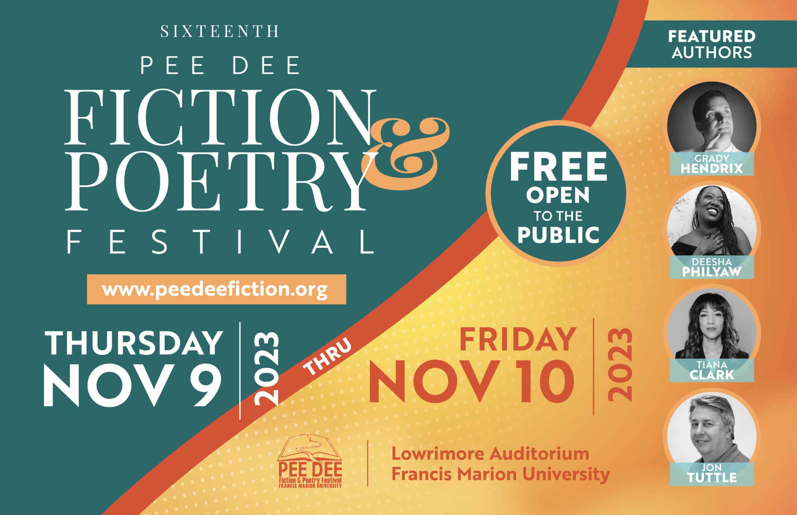 FMU to host 2023 Pee Dee Fiction and Poetry Festival